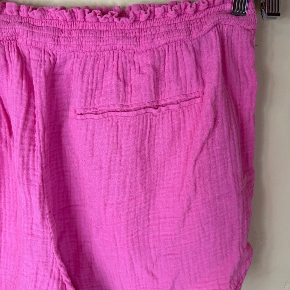 Aerie XL Fuchsia Pink‎ Gauzy Pull On Comfy Shorts Travel Activewear Outdoor